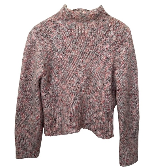 Frost Sweater Womens Size M/L  Mohair Blend Mock Neck Pullover Cropped  90s - Picture 1 of 13
